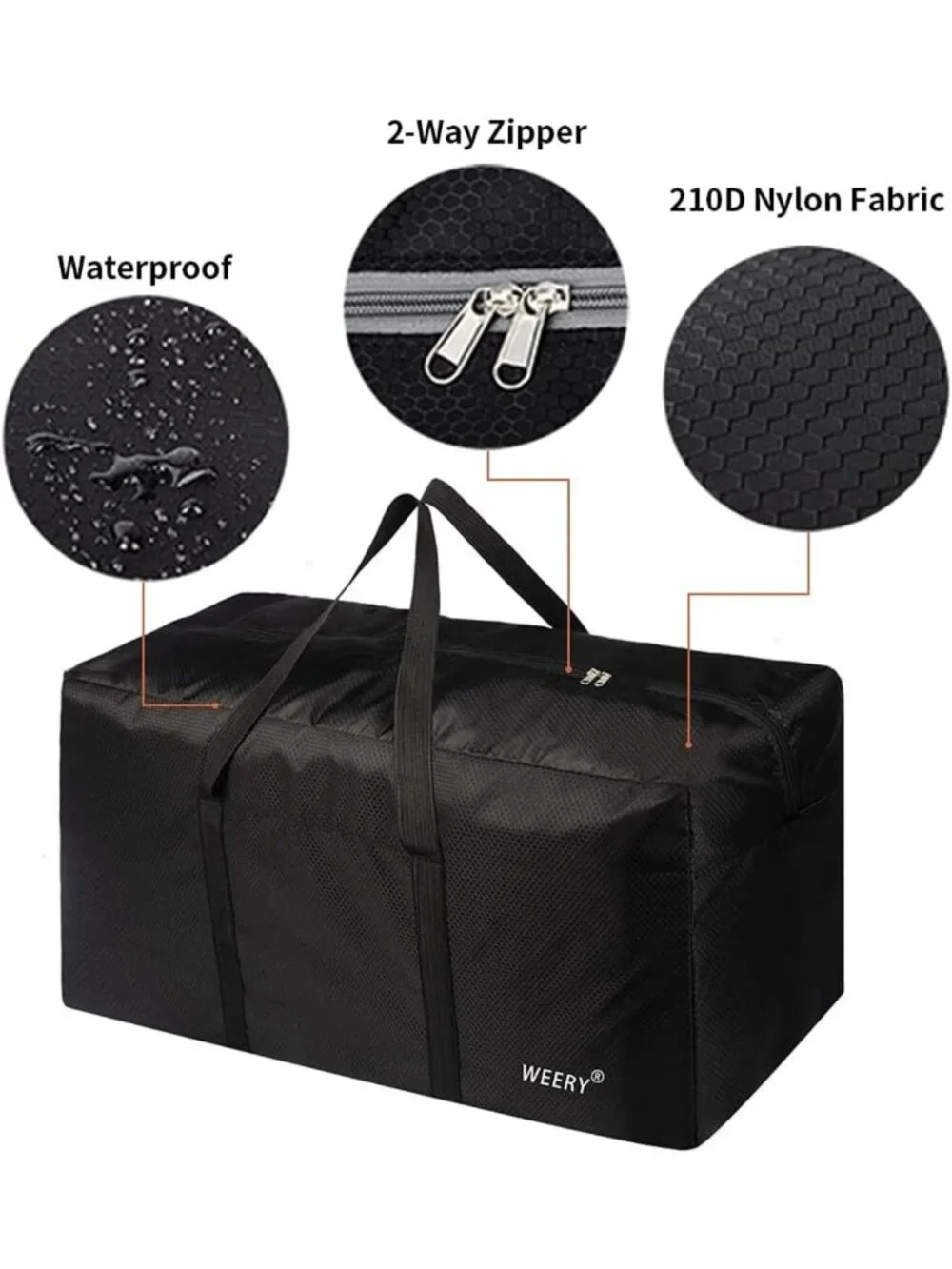 Extra Large 96L Waterproof Duffle Bag - Lightweight, Foldable Travel Bag for All